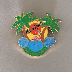 Hard Rock Cafe Ft Lauderdale Pin Palm Tree Flamingo